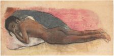 Reclining Nude [recto], 1894/1895. Creator: Paul Gauguin