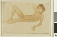 Reclining Nude Woman, 1902. Creator: Theophile Alexandre Steinlen