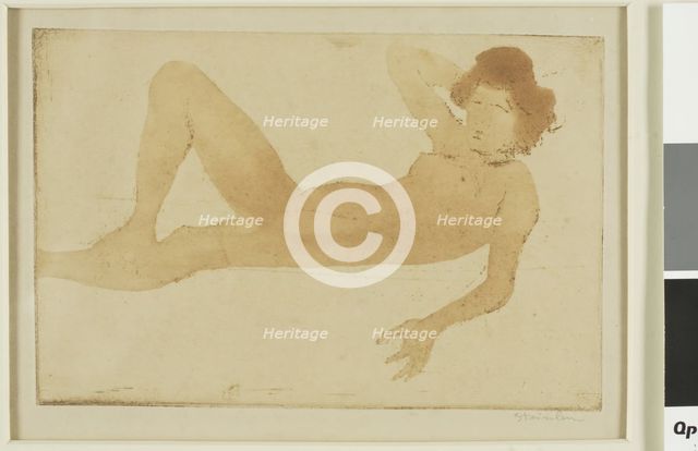 Reclining Nude Woman, 1902. Creator: Theophile Alexandre Steinlen.