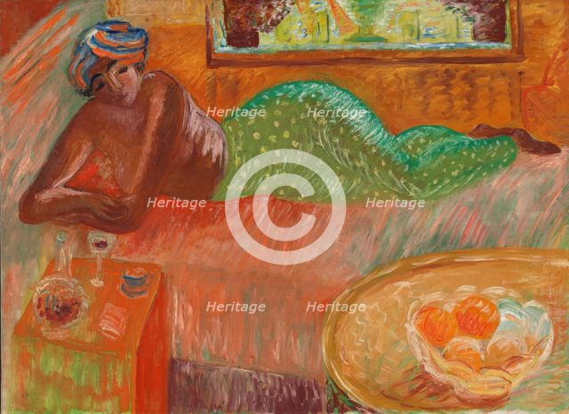 Reclining Odalisque, 1933. Creator: Sigrid Hjerten.