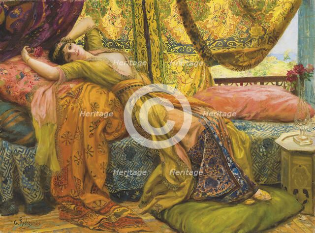 Reclining Beauty. Creator: Rochegrosse, Georges Antoine (1859-1938).