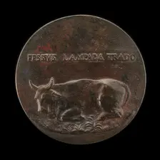 Reclining Bovine [reverse]. Creator: Martino da Bergamo