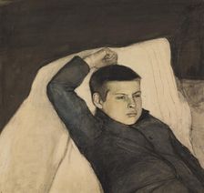 Reclining Boy, 1892. Creator: Magnus Enckell