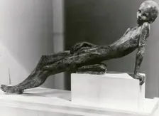 Reclining Boy sculpure by George Ehrlich, Festival of Britain, South Bank, Lambeth, London, 1951