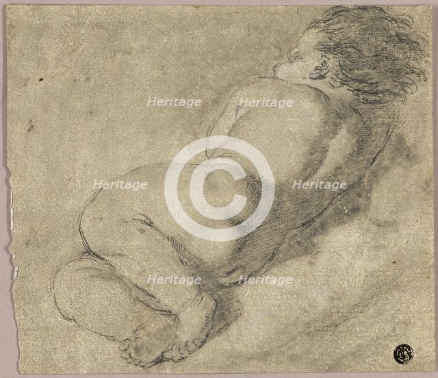 Reclining Child from Back, n.d. Creator: Annibale Carracci.