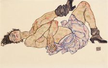 Reclining female nude, 1917. Creator: Schiele, Egon (1890-1918)