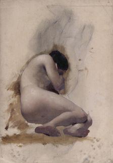 Reclining female nude, c1850. Creator: Unknown