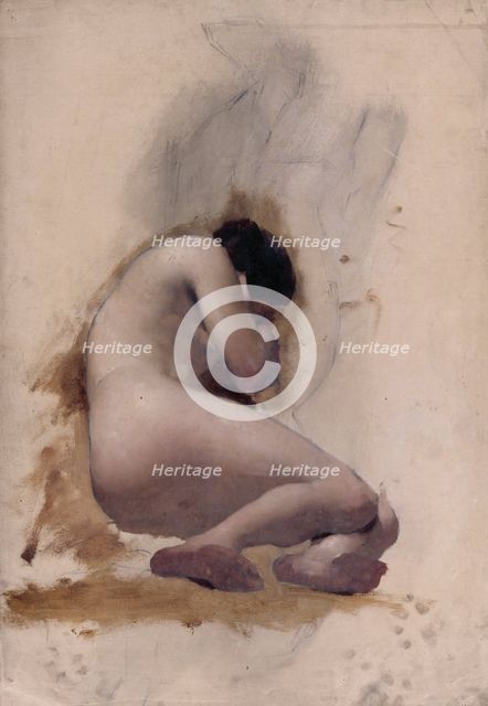Reclining female nude, c1850. Creator: Unknown.