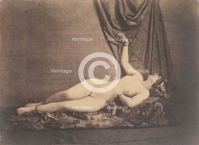 [Reclining Female Nude], ca. 1853. Creator: Julien Vallou de Villeneuve.