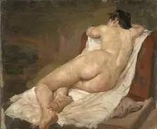 Reclining female nude, early 20th century. Creator: Arthur George Walker