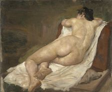 Reclining female nude, early 20th century. Creator: Arthur George Walker