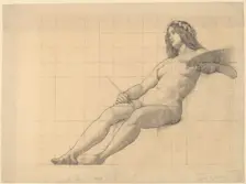 Reclining Female Nude Study for "Painting". Creator: Kenyon Cox