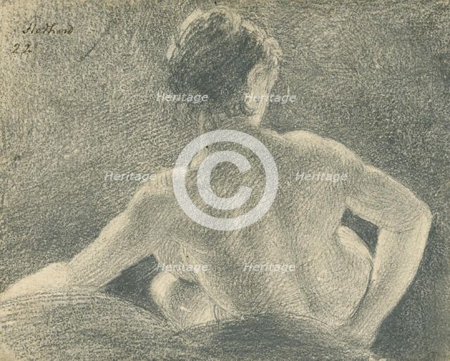 Reclining female nude viewed from the back, (c1800?). Creator: Thomas Stothard.