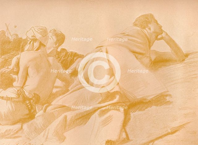 'Reclining Figures (David in Saul's Camp)', c1905. Artist: John Singer Sargent.