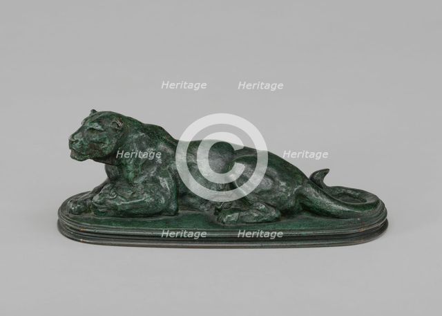 Reclining Panther, model n.d., cast c. 1838/1874. Creator: Antoine-Louis Barye.