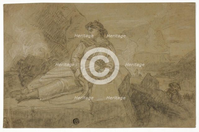 Reclining Reaper, n.d. Creator: Joshua Cristall.