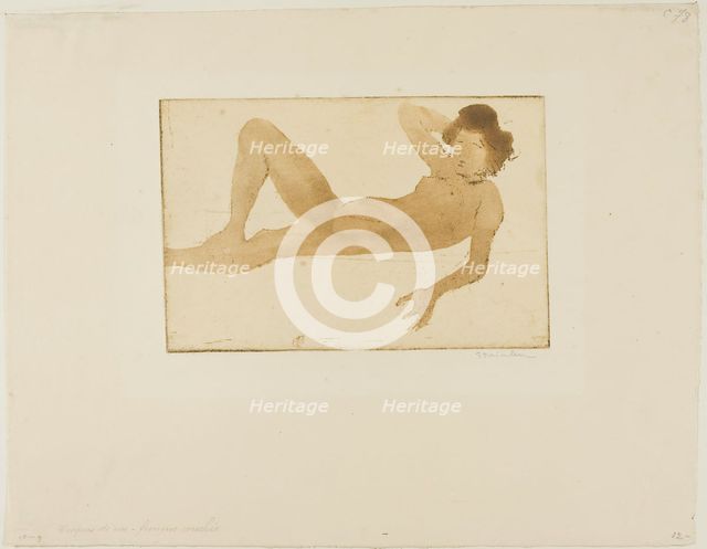 Reclining Woman, 1902. Creator: Theophile Alexandre Steinlen.