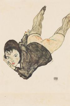 Reclining woman, 1916. Creator: Schiele, Egon (1890-1918)