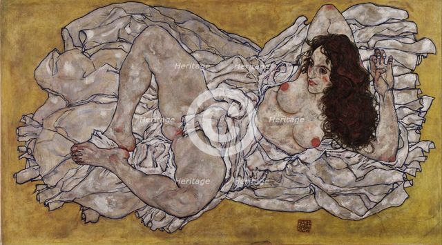 Reclining Woman, 1917. Artist: Schiele, Egon (1890–1918)