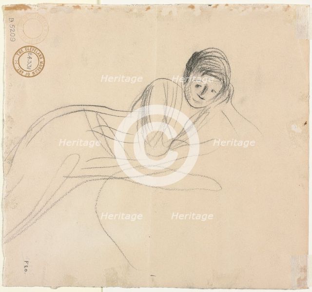 Reclining Woman (verso), 1915. Creator: Jean Louis Forain (French, 1852-1931).