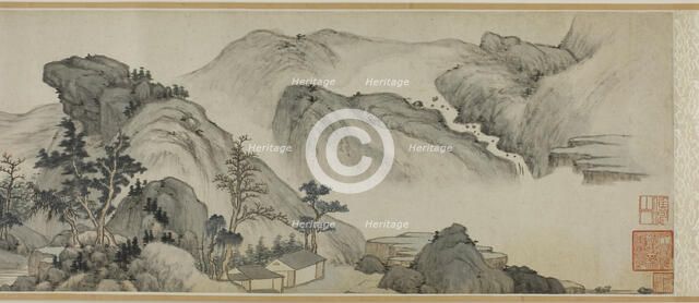 Recluse Dwellings in the Autumn Mountains, China, Ming dynasty (1368-1644), 1621. Creator: Mi Wanzhong.