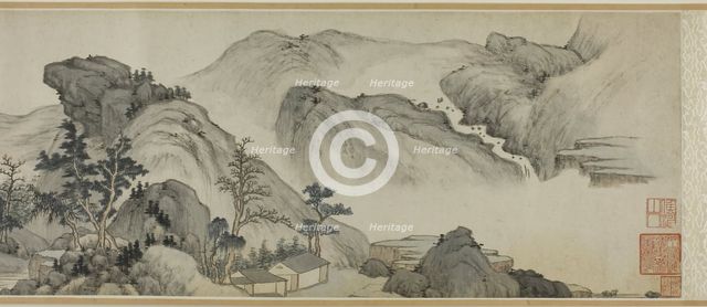 Recluse Dwellings in the Autumn Mountains, China, Ming dynasty (1368-1644), 1621. Creator: Mi Wanzhong.