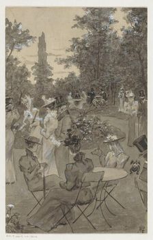 Recreation: people in a park, 1901 or earlier. Creator: Louwerse, H.C.