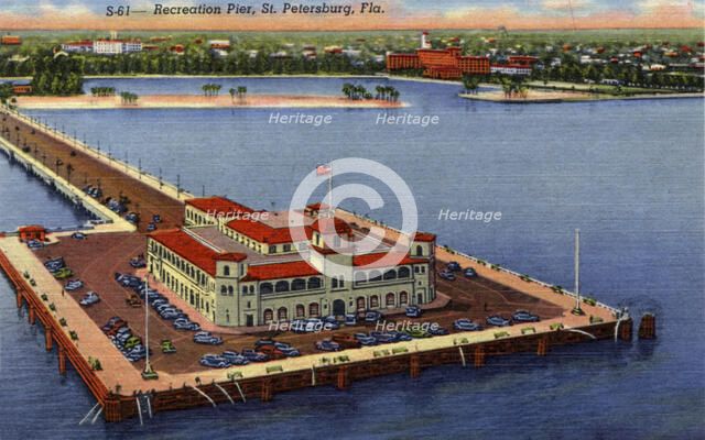 Recreation Pier, St Petersburg, Florida, USA, 1940. Artist: Unknown