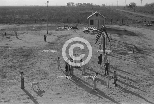 Recreational facilities for the children, Kern migrant camp, California, 1936. Creator: Dorothea Lange.