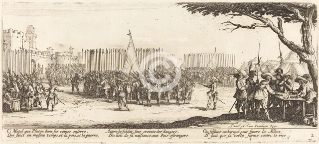 Recruitment of Troops, c. 1633. Creator: Jacques Callot.