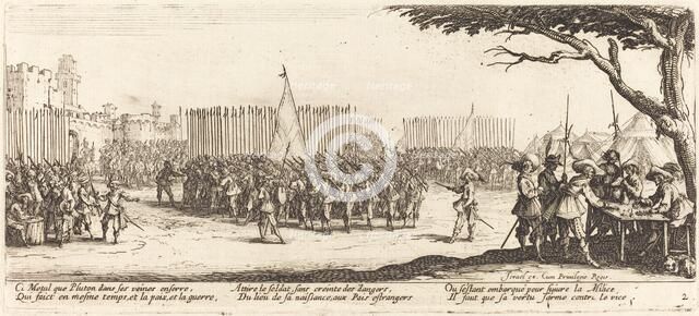 Recruitment of Troops, c. 1633. Creator: Jacques Callot.