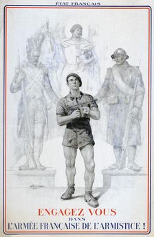 Recruitment poster for the French Army of the Armistice, 1940-1942