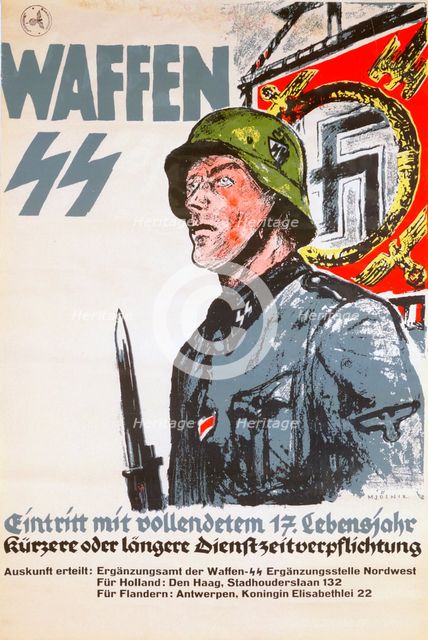 Recruitment poster for the Waffen SS, c1940-c1944. Artist: Unknown