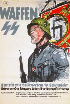 Recruitment poster for the Waffen SS, c1940-c1944