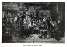 Recruiting for the Silesian Army, 1882. Artist: Hiddemann, Friedrich (1829-1892)