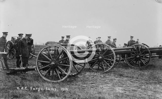 Recruits, Aldershot, H.A.C. Fargo Camp. 1914, 1914. Creator: Bain News Service.