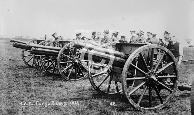 Recruits, Aldershot, H.A.C. Fargo Camp. 1914, 1914. Creator: Bain News Service.