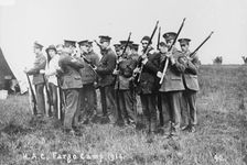 Recruits, Aldershot, H.A.C. Fargo Camp. 1914, 1914. Creator: Bain News Service
