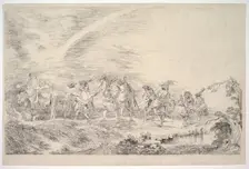 Recruits Going to Join the Regiment, ca. 1715-16. Creator: Jean-Antoine Watteau