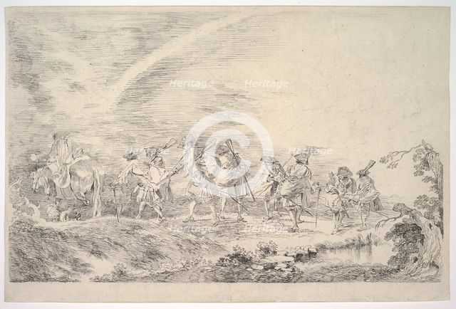 Recruits Going to Join the Regiment, ca. 1715-16. Creator: Jean-Antoine Watteau.