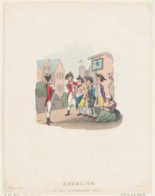 Recruits, March 1, 1803., March 1, 1803. Creator: Thomas Rowlandson