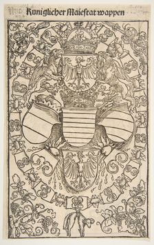 Recto: Coat of Arms of Maximilian I as King of the Romans; verso: Coat of Arms of Florian ..., 1502. Creator: Unknown