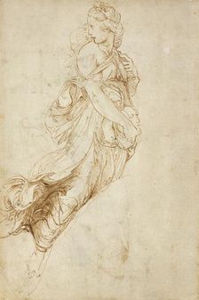 Recto: Study for the Figure of Melpomene, c1500-1520. Artist: Raphael