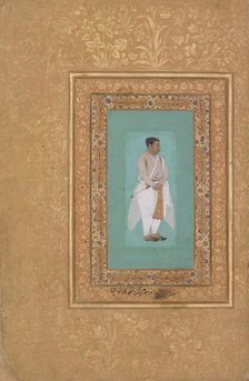 recto: "Portrait of Raja Suraj Singh Rathor", verso: Page of Calligraphy..., recto: late 16th centur Creator: Mir Ali Haravi