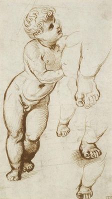 Recto: The Infant Christ and other Studies, 1500-1520. Artist: Raphael