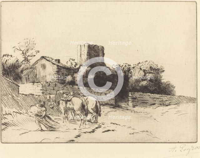 Rectory Wall (Le mur du presbytere). Creator: Alphonse Legros.