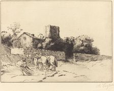 Rectory Wall (Le mur du presbytere). Creator: Alphonse Legros