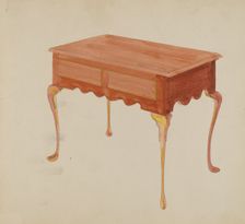Rectangular Serving Table, 1935/1942. Creator: Unknown