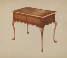 Rectangular Table for Serving or Tea, c. 1940. Creator: Unknown