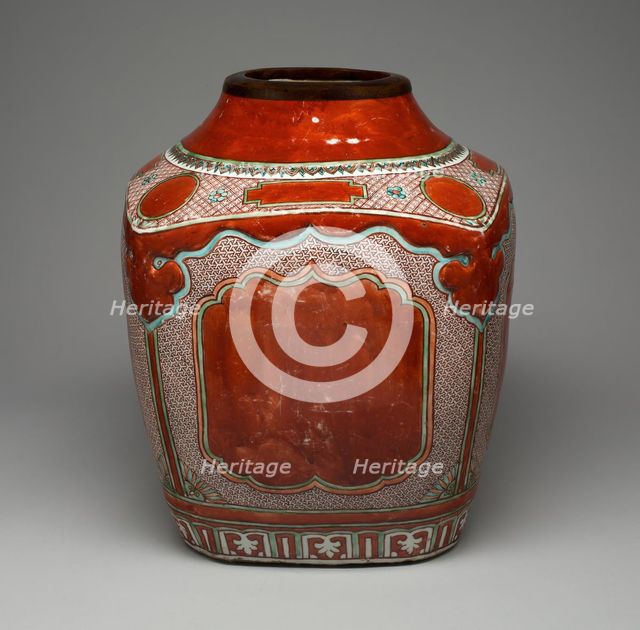 Rectangular Vessel with Truncated Neck, Ming dynasty (1368-1644), 16th century. Creator: Unknown.